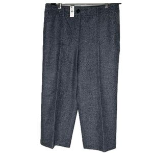 NWT Talbots Petite Dark Gray Wide Leg Crop Ankle Pants Women’s Size 14P
